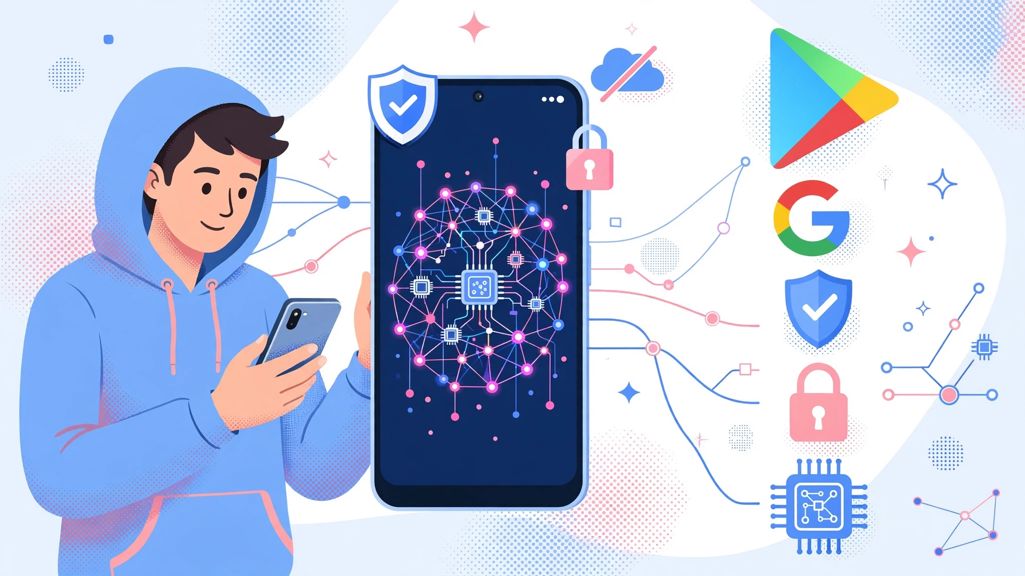 Google Play cho chạy ứng dụng AI riêng tư trên Android